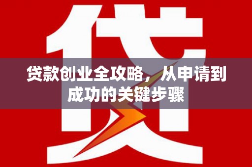 岳西贷款创业全攻略，从申请到成功的关键步骤