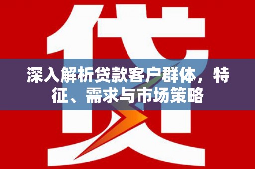 岳西深入解析贷款客户群体，特征、需求与市场策略