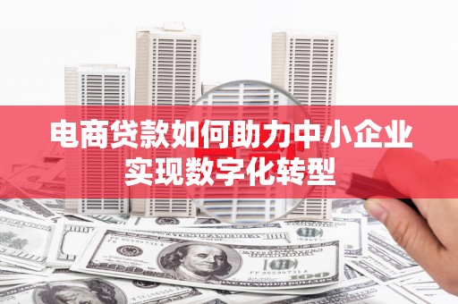 岳西电商贷款如何助力中小企业实现数字化转型