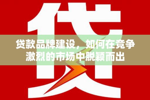 岳西贷款品牌建设，如何在竞争激烈的市场中脱颖而出