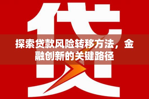 岳西探索贷款风险转移方法，金融创新的关键路径
