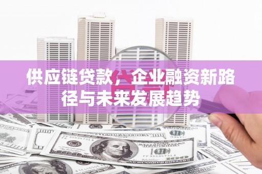 岳西供应链贷款，企业融资新路径与未来发展趋势