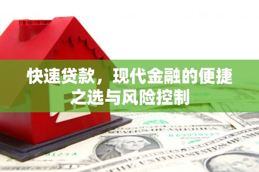 岳西快速贷款，现代金融的便捷之选与风险控制
