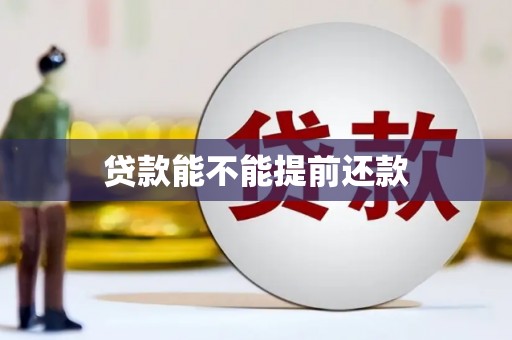 岳西贷款能不能提前还款