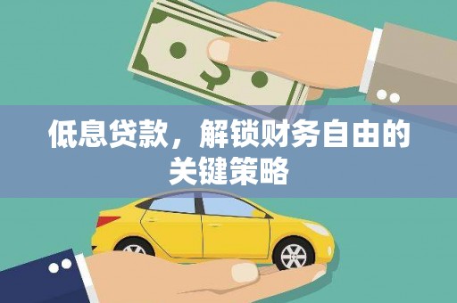 岳西低息贷款，解锁财务自由的关键策略