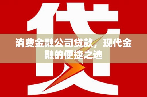 岳西消费金融公司贷款，现代金融的便捷之选