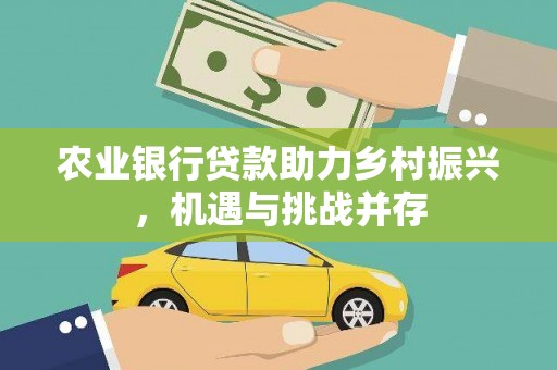岳西农业银行贷款助力乡村振兴，机遇与挑战并存